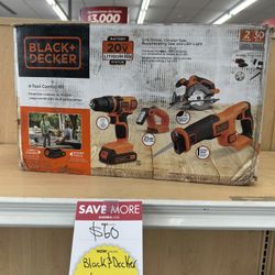 Black And Decker 4 Piece Combo Kit