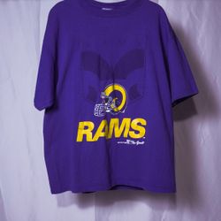 Vintage Rams Tee 1995 Graphic T-shirt Men’s XXL Blue Yellow