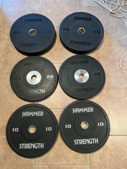 Hammer strength urethane bumper plate set 160lbs
