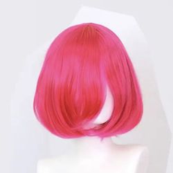 Hot Pink Cosplay Short Bob Straight Hair Wig