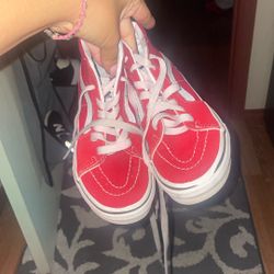 VANS Red High Tops Kids 