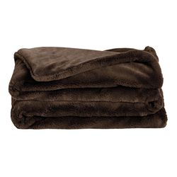 UnHide Lil’ Marsh - 50x60 Chocolate Faux Fur Machine Washable Ultra Soft Blanket, NEW