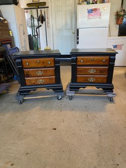 Black Nightstand Set