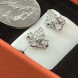 925 Silver Bee Moissanite Earrings New Make An Offer