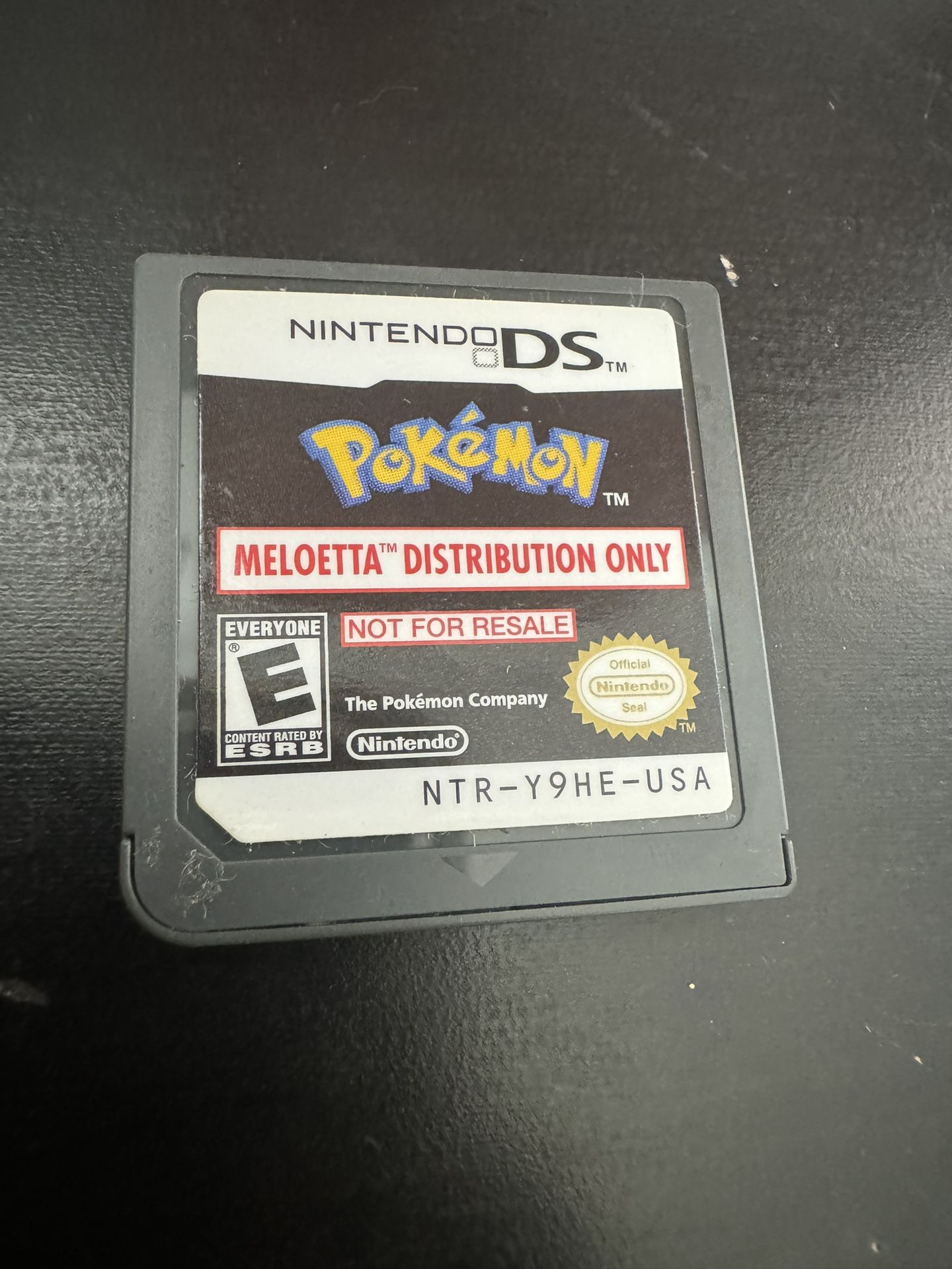 Pokemon Distribution Cartridge Meloetta NTR-Y9HE-USA Nintendo DS Rare