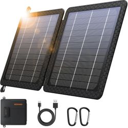 GOODaaa 10W Portable Solar Charger with Dual USB Outputs
