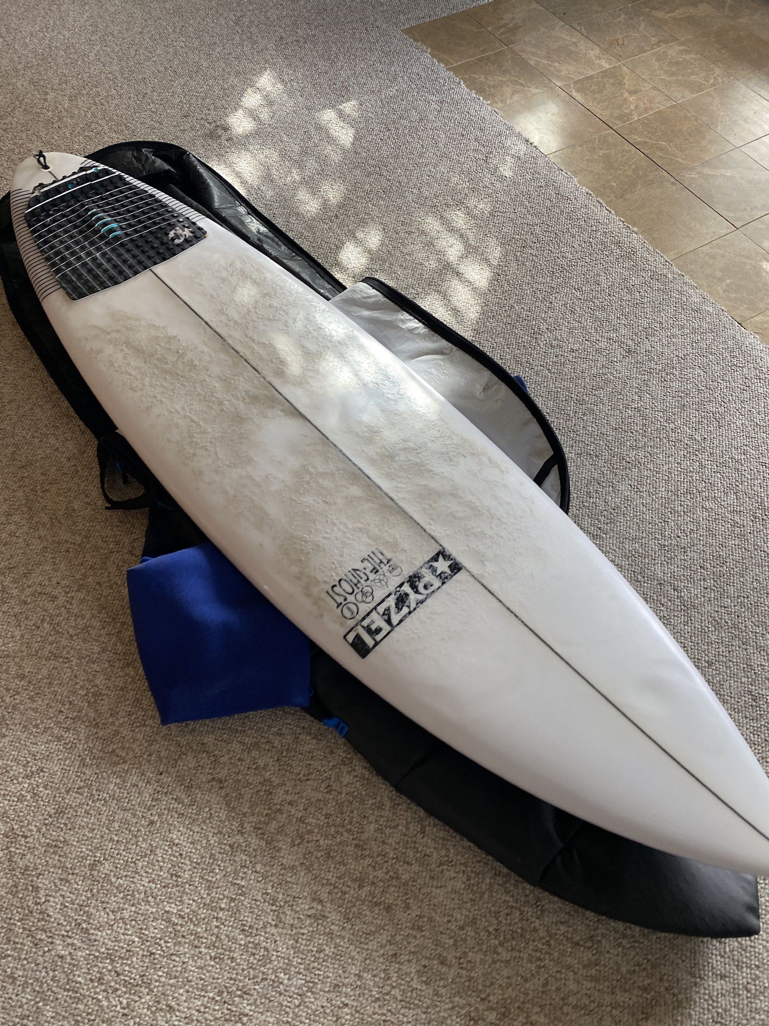 Pyzel Ghost and FCS Board Bag