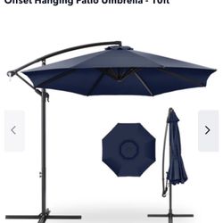 Offset Hanging Patio Umbrella 10 Ft New In The Box 