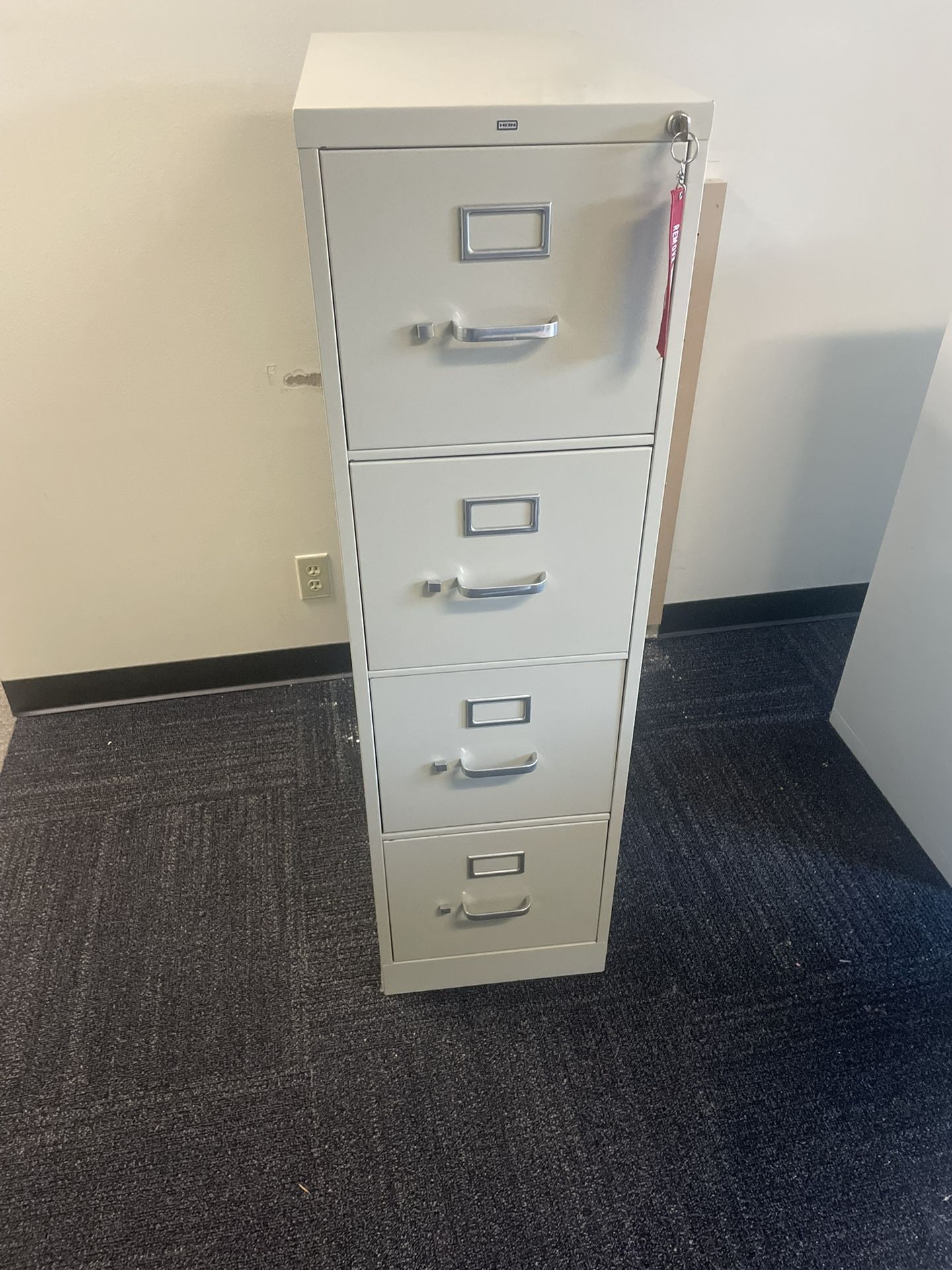 Tall 4 Drawer Locking metal File Cabinet **FREE**