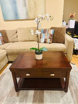 Solid wood coffee table