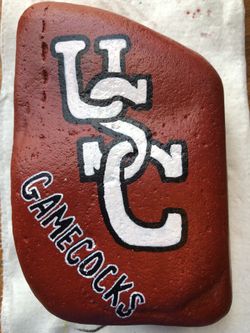 USC Gamecocks Painted Rock