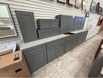 Gray 11piece kitchen cabinet set
