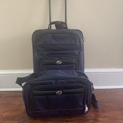 Carry on luggage with shoulder bag set of 2