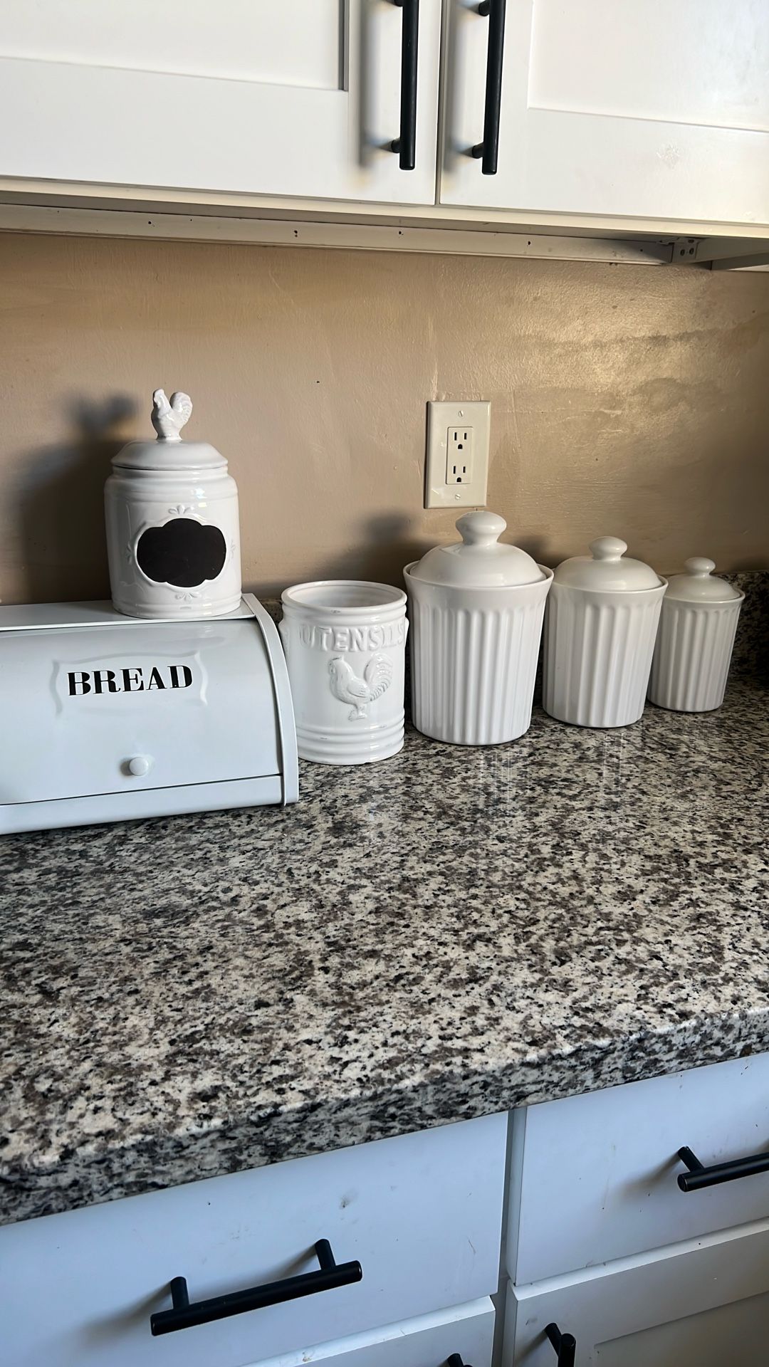 White Kitchen Containers