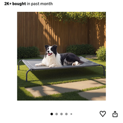 Elevated Dog Bed Large Sized Dog, Portable Indoor & Outdoor Cooling Raised Cot Pet Hammock Bed with Skid-Resistant Feet, Frame with Breathable Mesh, G