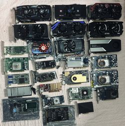 Large lot of video cards (NVIDIA / AMD) - sold as is.
