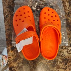 Orange Crocs 