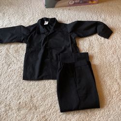 Boy 4-year Old Black Suit Set With Red Vest 