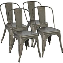 Yaheetech Iron Metal Dining Chairs