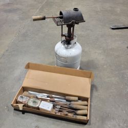Solder iron heater, with propane  tank.