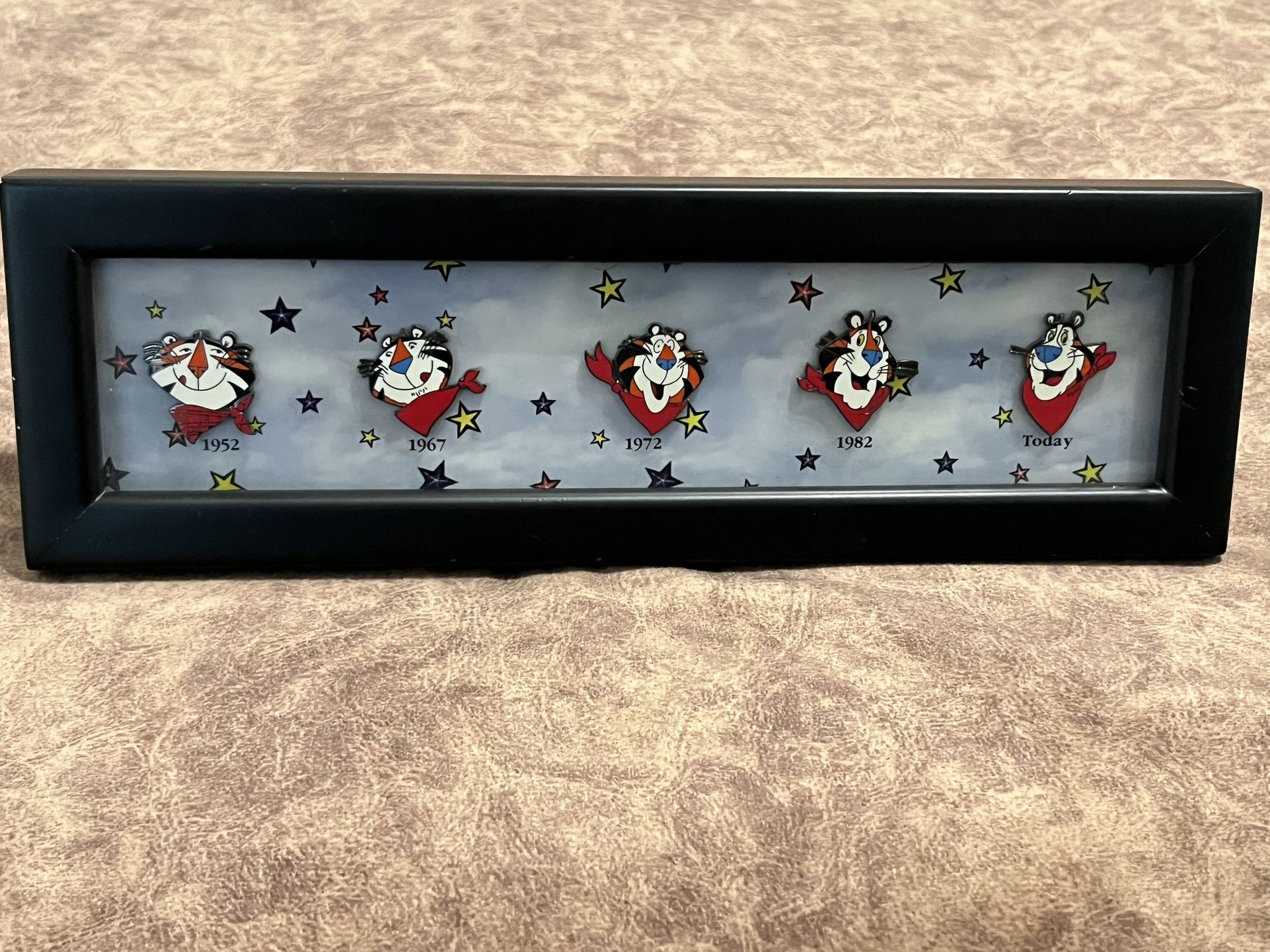 Vintage Kelloggs Tony the Tiger Evolution Pins Set