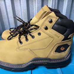 New Wolverine Raider Durashocks Insulated 6" CarbonMax Men’s Brown Work Boots (No Box)