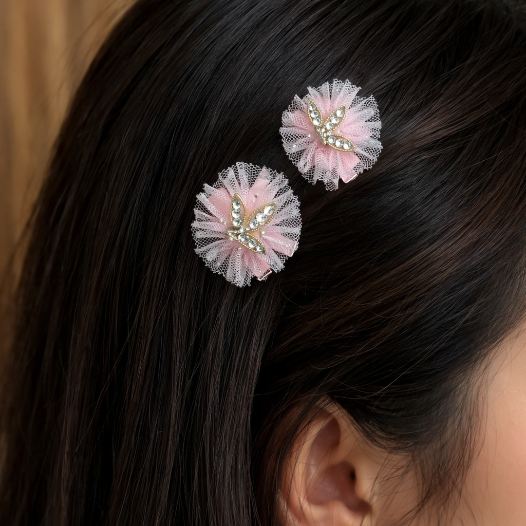 Elegant Butterfly & Heart Hair Clips for Girls $20/ for two (a set)