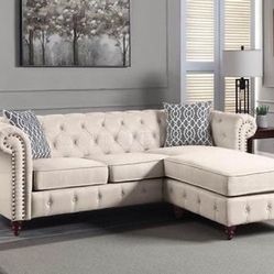 Brand New Beige Reversible Sectional