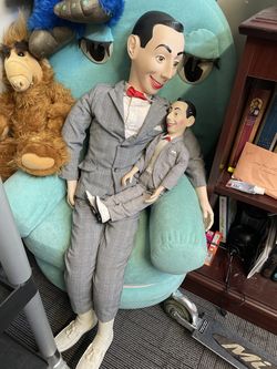 Rare Vintage 1989 JCPenney Pee-wee Herman Store Display Chairy & Large Doll Set