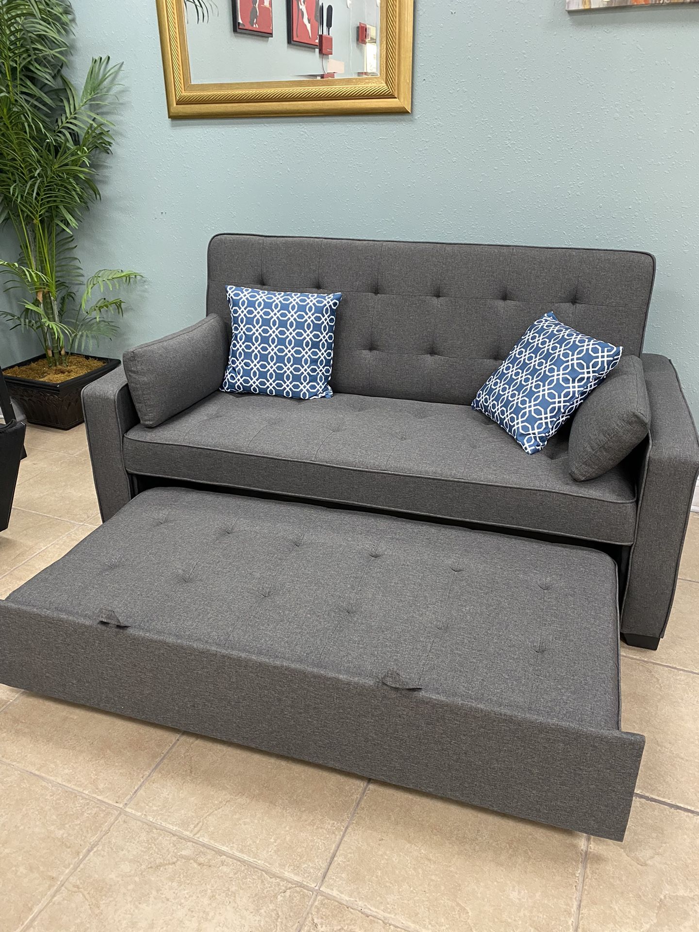 New Gray Sofa Couch Sleeper 