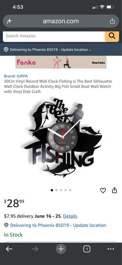 Wall fishing design clock