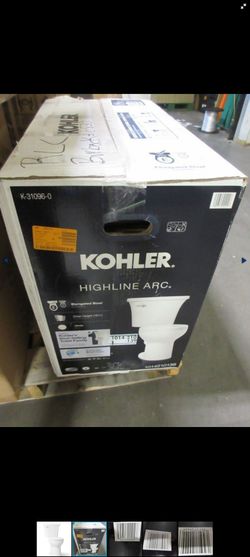 KOHLER Highline Arc 2-Piece 1.28 GPF Single Flush Elongated Toilet in White