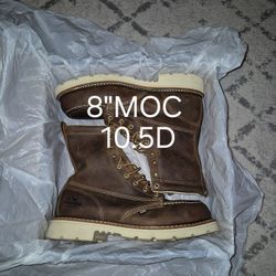 THOROGOOD 💯 LEATHER 8"MOC STEEL TOE LACE UP BOOTS 