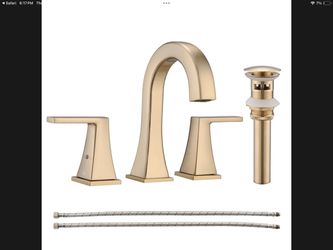 Besfelos Bathroom Faucets, 2 Handle, 3 Hole Modern Stainless , Brushed Gold