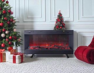 Electric Fireplace Heater with Log Display