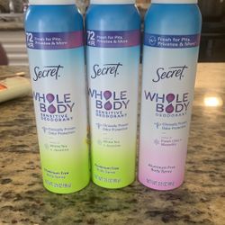 Secret Whole Body Sensitive Deodorant 