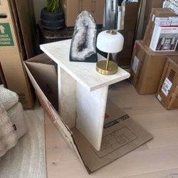 Solid Travertine marble Side Table 