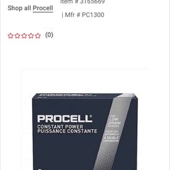 Procell Constant D Alkaline Batteries 12 pk Boxed There 16 Boxes Total