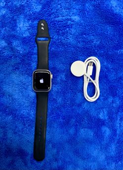 Apple Watch IWatch Series 7 41mm Aluminum Ceramic Bezel Case Ion Glass GPS Water Resistant 50m Wifi Bluetooth iPhone Touchscreen ECG App Fitness 