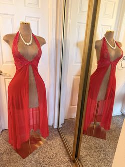 Red Lingerie Night Gown