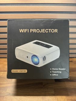 Projector, 15000lux 490ANSI Native 1080P WiFi Bluetooth Projector, 300" Video Projector, Supports 4K & Zoom, 5G Sync, Compatible with HDMI USB/ AV/ Sm