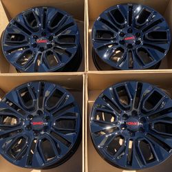 22” GMC Sierra Yukon Factory Wheels Gloss Black Denali