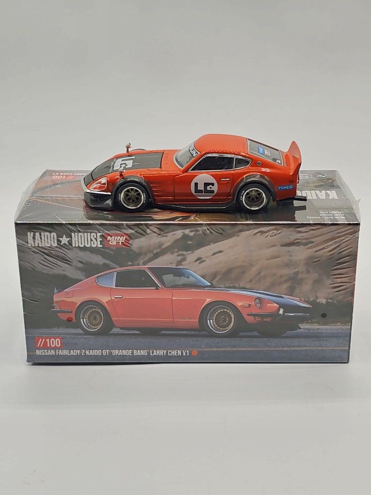 Mini GT Kaido House 1:64 Nissan Fairlady Z Kaido GT 'ORANGE BANG' Larry Chen V1