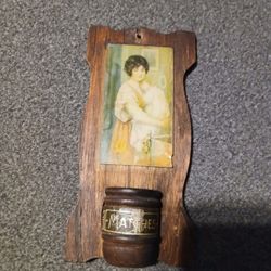 Early 1900's Match Stix Holder Good Shape 