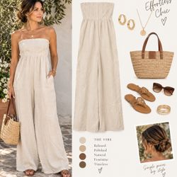 Forever21 Beige Jumpsuit 