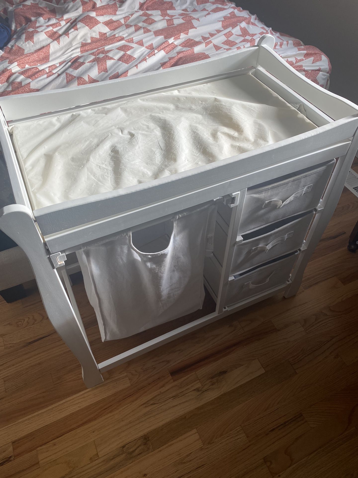Free Sleigh Style Changing Table With Storage
