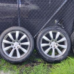 SET OF 2014 NISSAN INFINITY QX60 275/50/22 WHEELS AND TIRES 