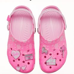 Barbie pink Crocs womans 8 or 9