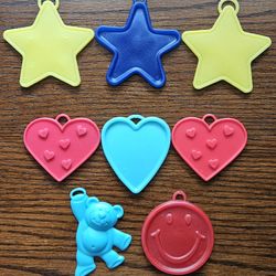 Assorted Helium Balloon Plastic Weights 8 Pieces 