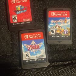 Nintendo Switch Games Lot – Mario Odyssey, Zelda, Overcooked 2